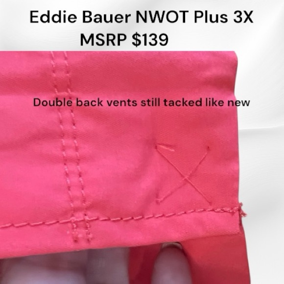 Eddie Bauer Coral Spring Trench NWOT Plus Size 3X - Picture 6 of 7